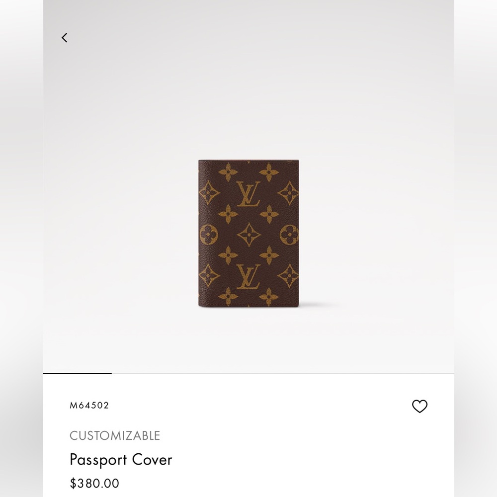 Louis Vuitton passport holder
